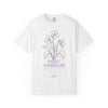 Violet Flower T-Shirt - Botanical Graphic Shirt for Flower Lovers