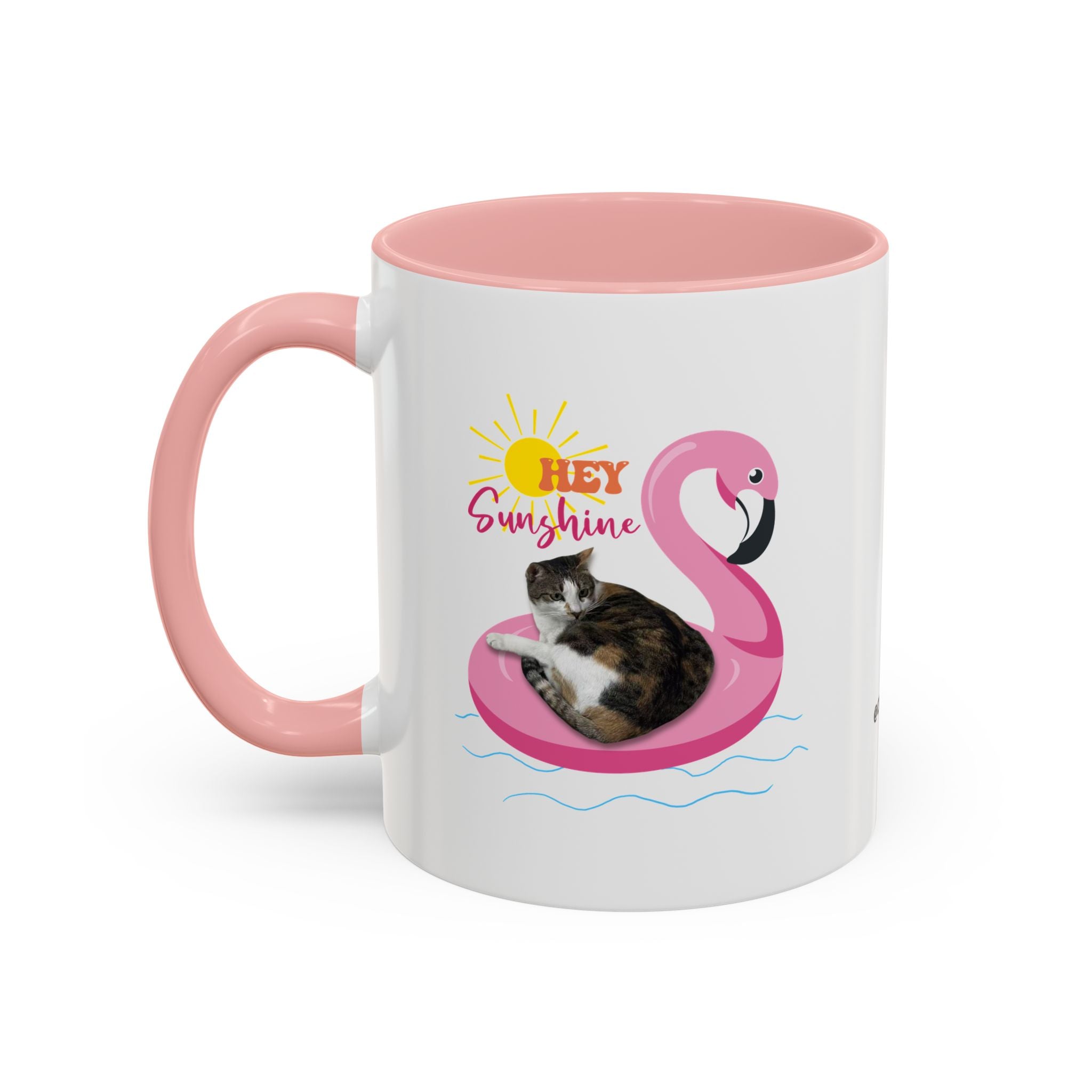 Cool Cat Summer Mug | Personalized Cat Photo Coffee Cup With Custom Text