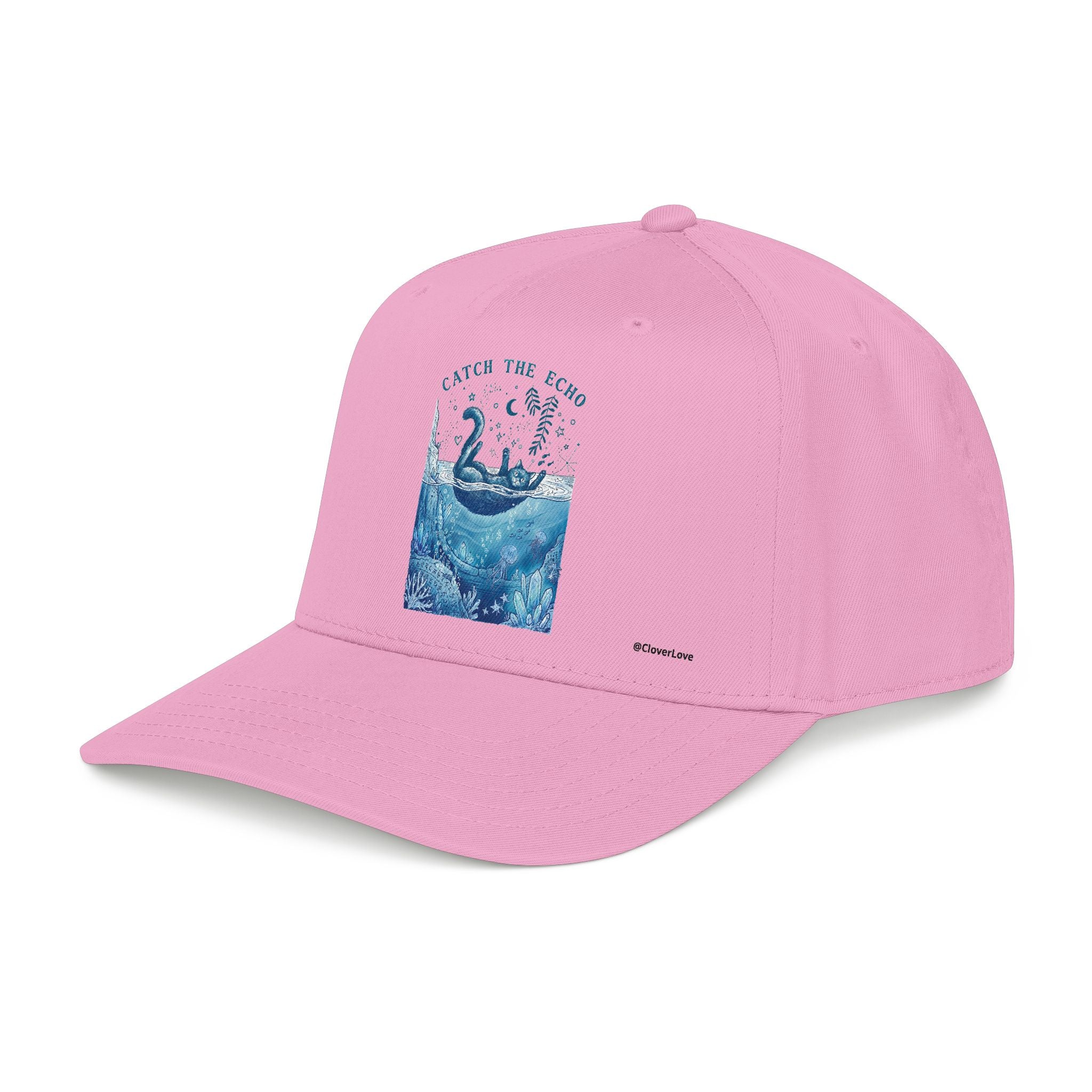 Ocean Cat Hat - Underwater Adventure Baseball Cap, Cute Cat Lover Gift, Marine Life Hat