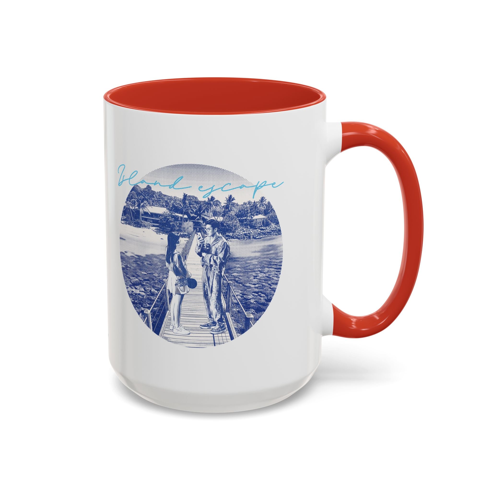 Island Escape Travel Mug - Tropical Beach Coffee Cup for Travelers