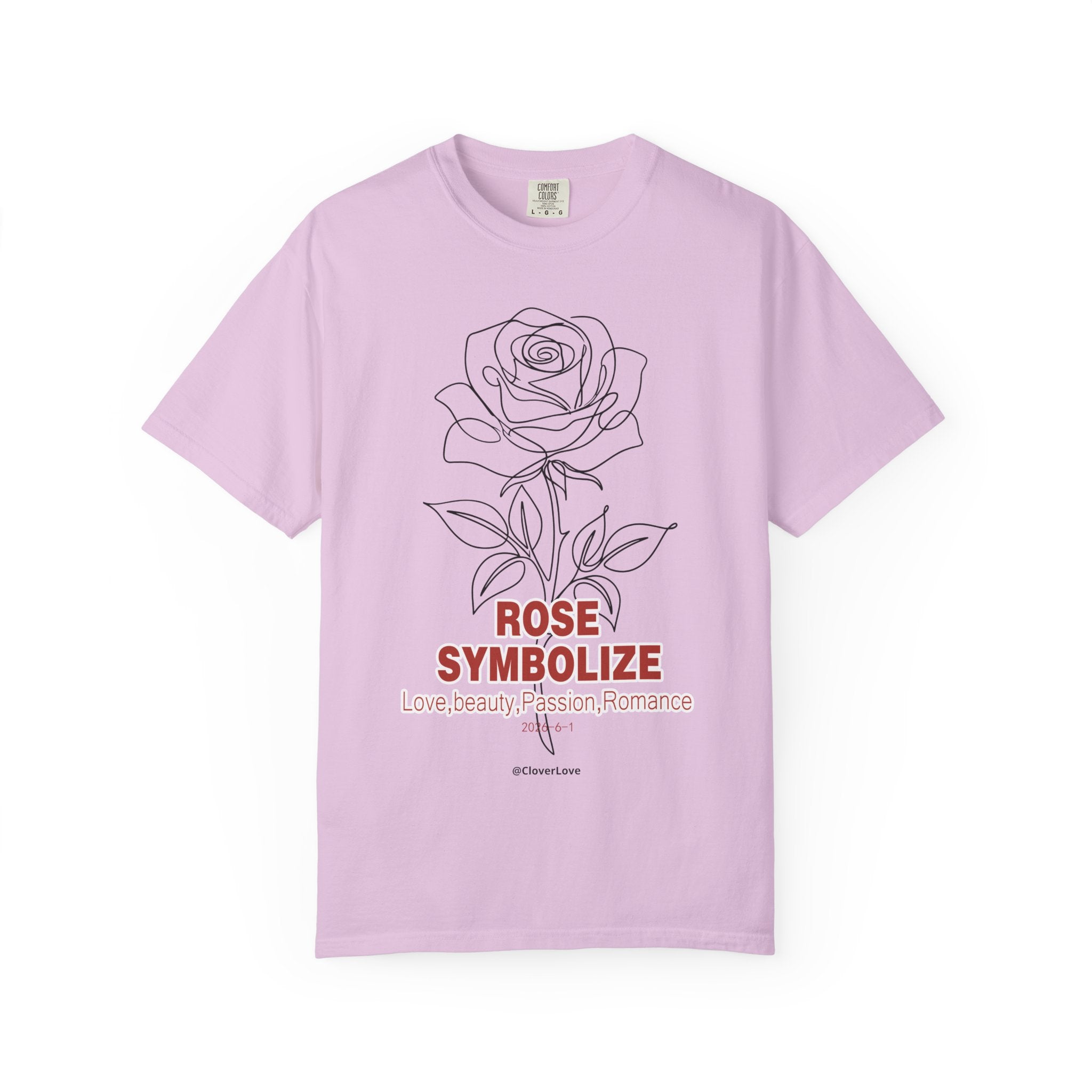 Rose Flower T-Shirt - Romantic Botanical Graphic Shirt for Flower Lovers