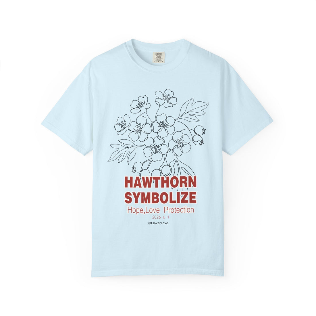 Hawthorn Flower T-Shirt - Botanical Graphic Shirt for Flower Lovers