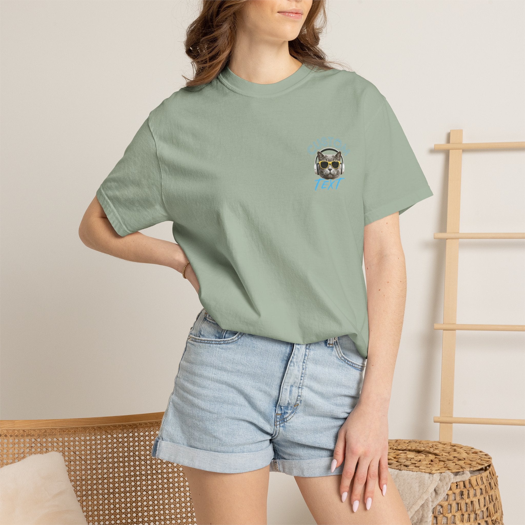 Custom Cat Summer T-Shirt - Funny Chill Cat Tee, Cat Lover Gift