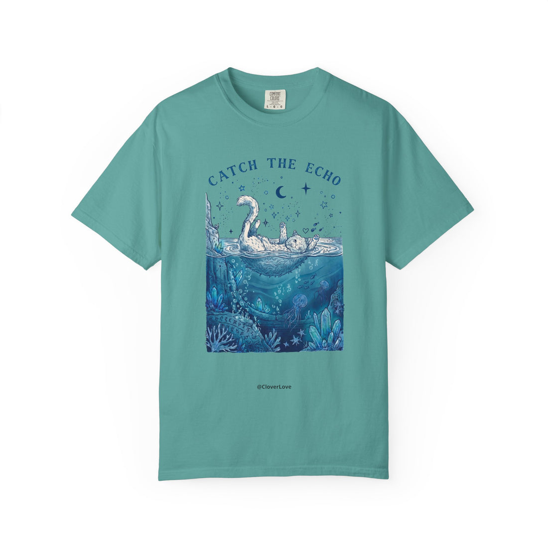 Catch The Echo Cat T-Shirt - Vintage Fantasy Animal Shirt for Cat Lovers