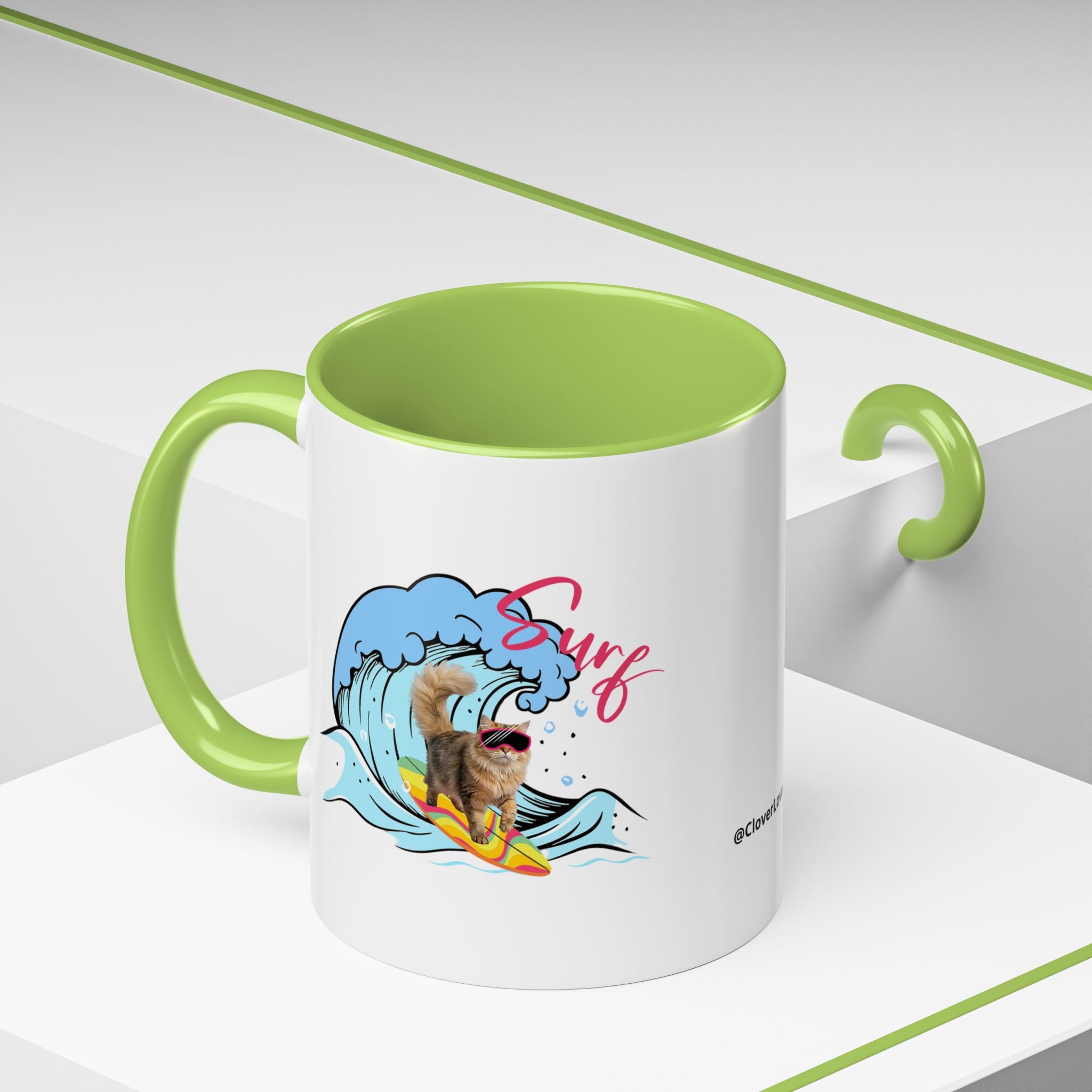 Summer Diving Dog Mug | Personalized Dog Photo Coffee Cup With Custom Text