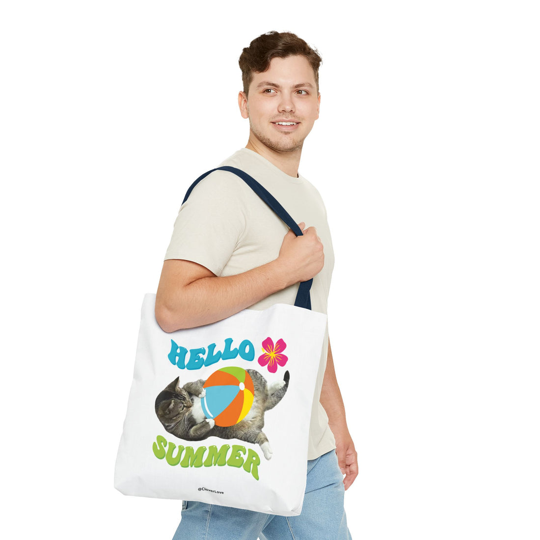 Custom Cat Tote Bag | Personalized Pet Photo Canvas Bag
