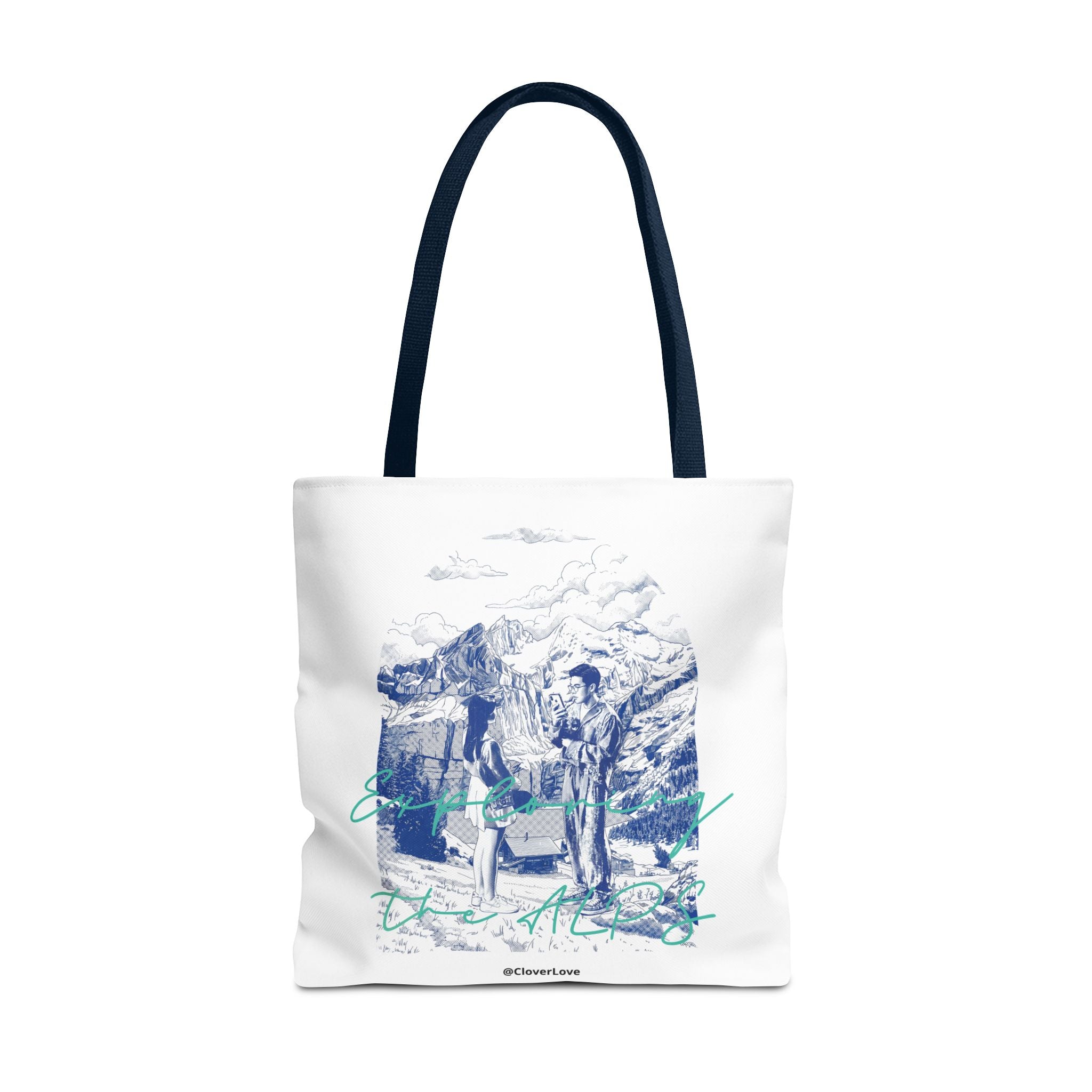 Travel Adventure Tote Bag | Vintage Mountain Explorer Canvas Bag