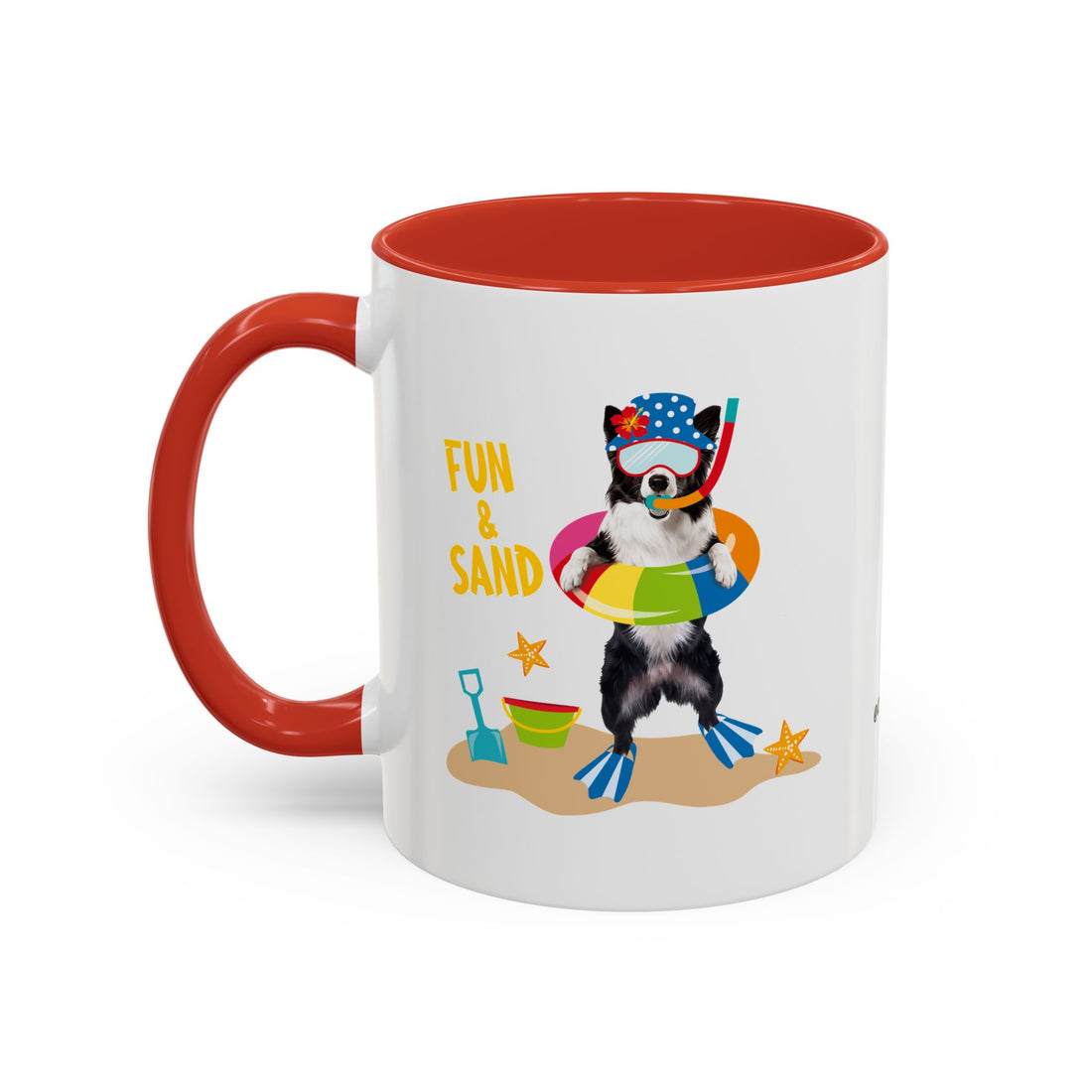 Summer Diving Dog Mug | Personalized Dog Photo Coffee Cup With Custom Text