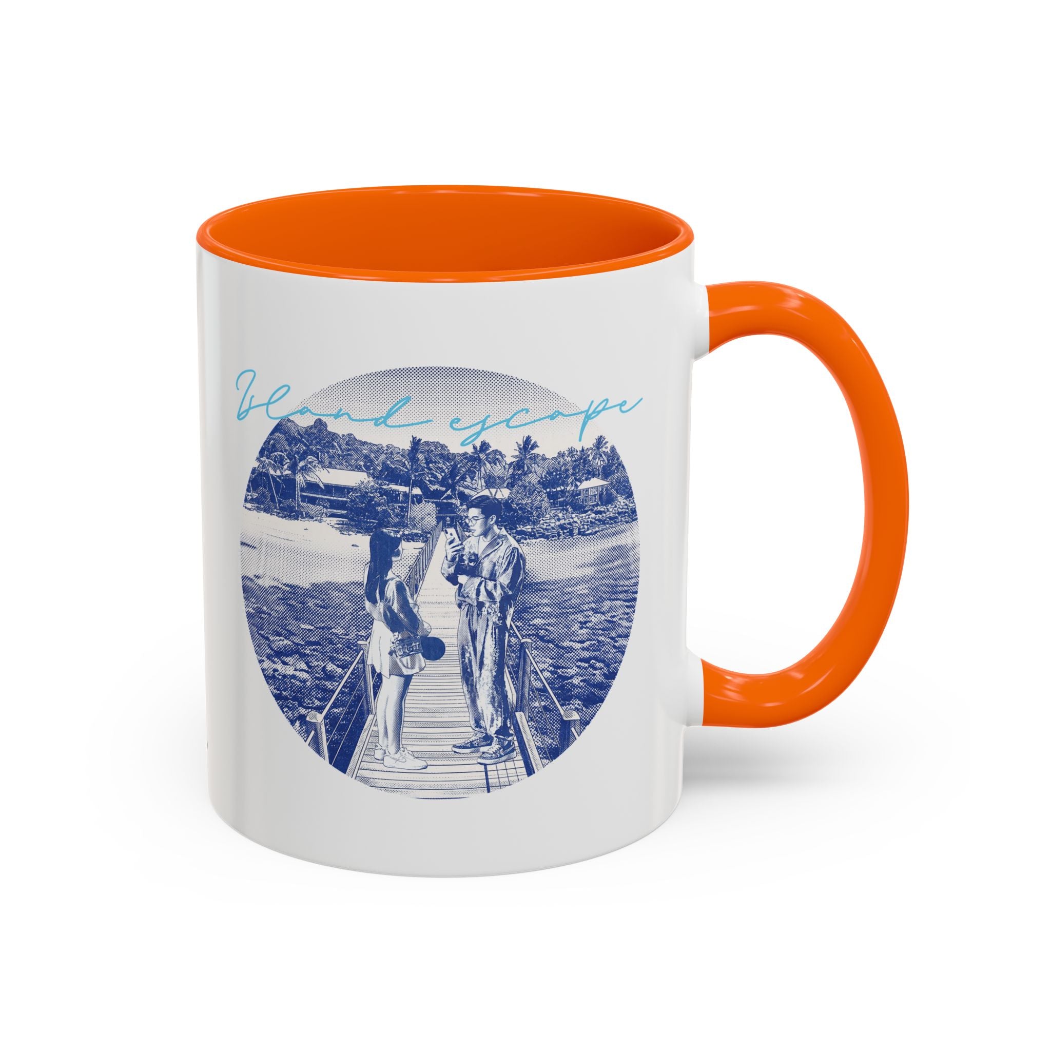 Island Escape Travel Mug - Tropical Beach Coffee Cup for Travelers