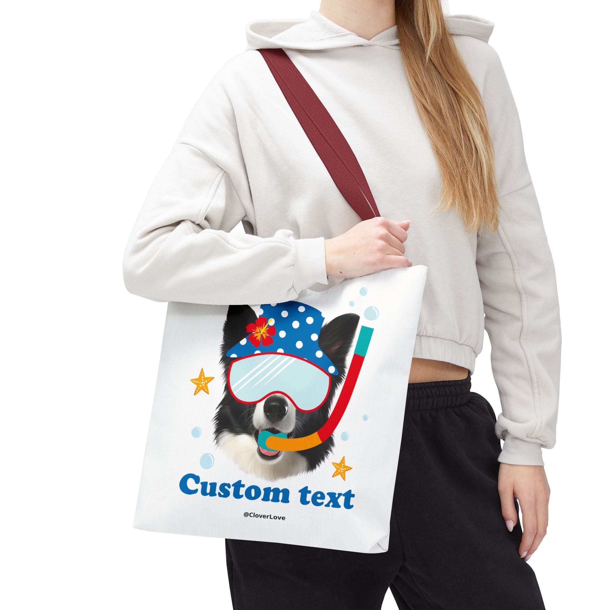 Custom Dog Tote Bag | Personalized Pet Photo Summer Canvas Bag