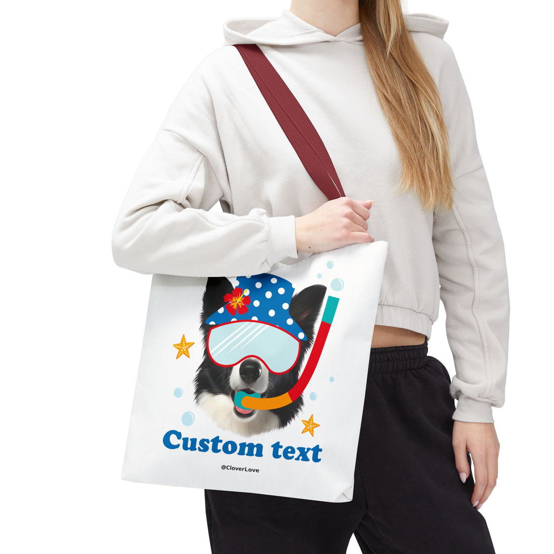 Custom Dog Tote Bag | Personalized Pet Photo Summer Canvas Bag