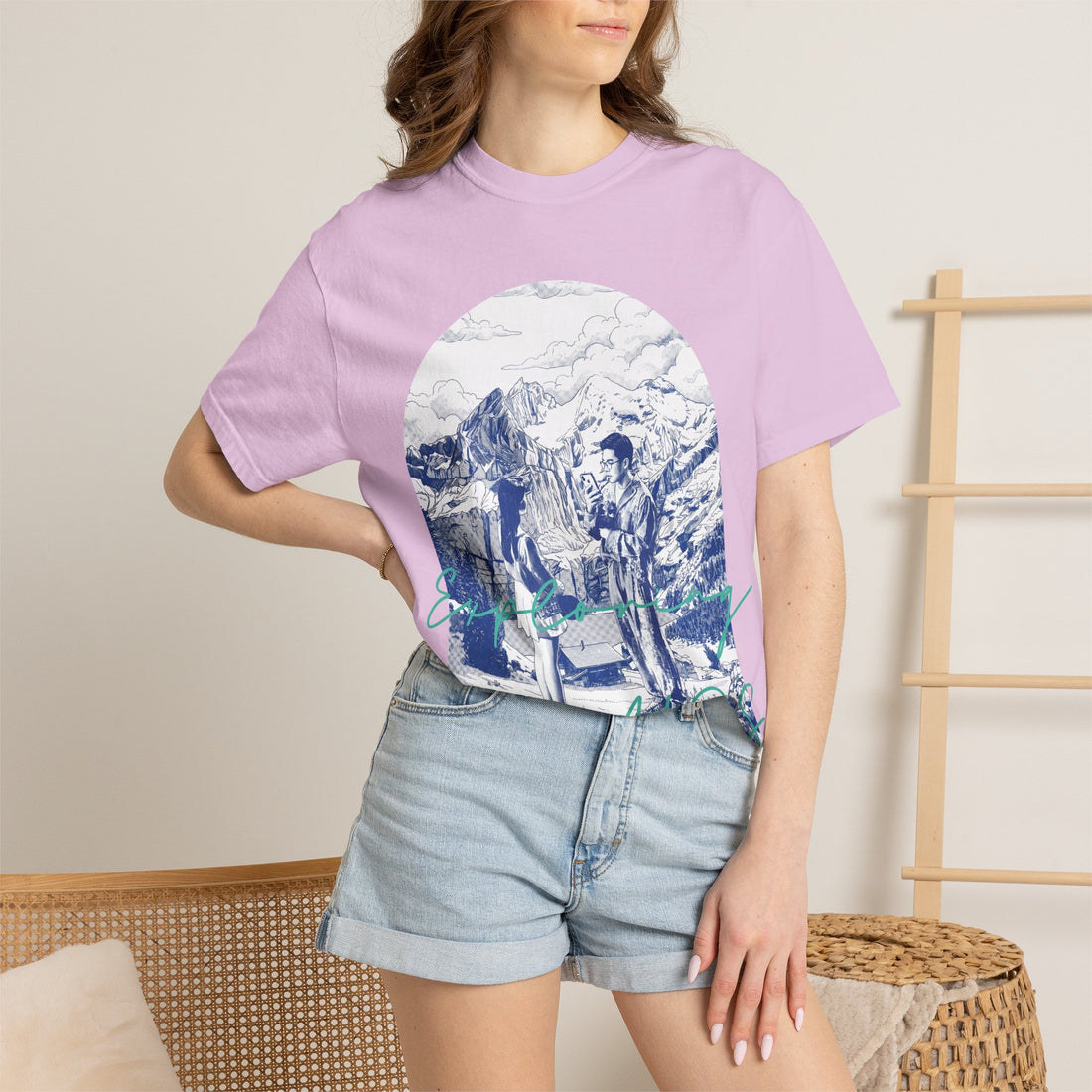 Custom Travel Landmark T-Shirt - Vintage Mountain Adventure Tee, Unique Travel Gift