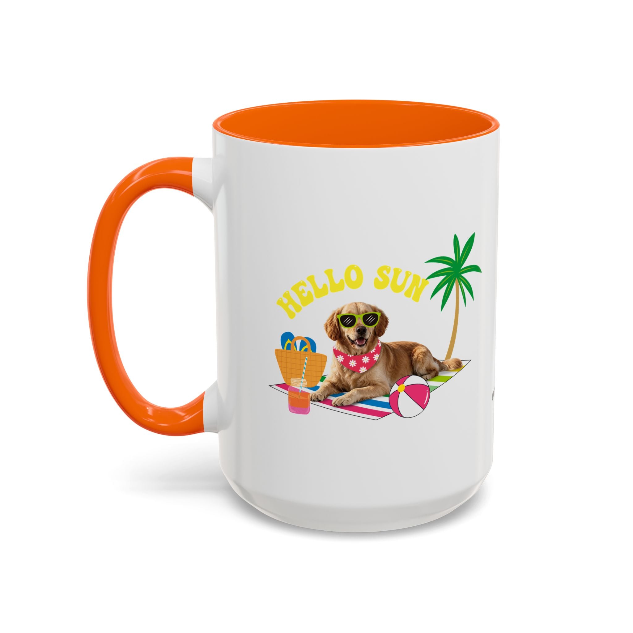 Cute Summer Dog Mug | Personalized Dog Photo Coffee Cup With Custom Text