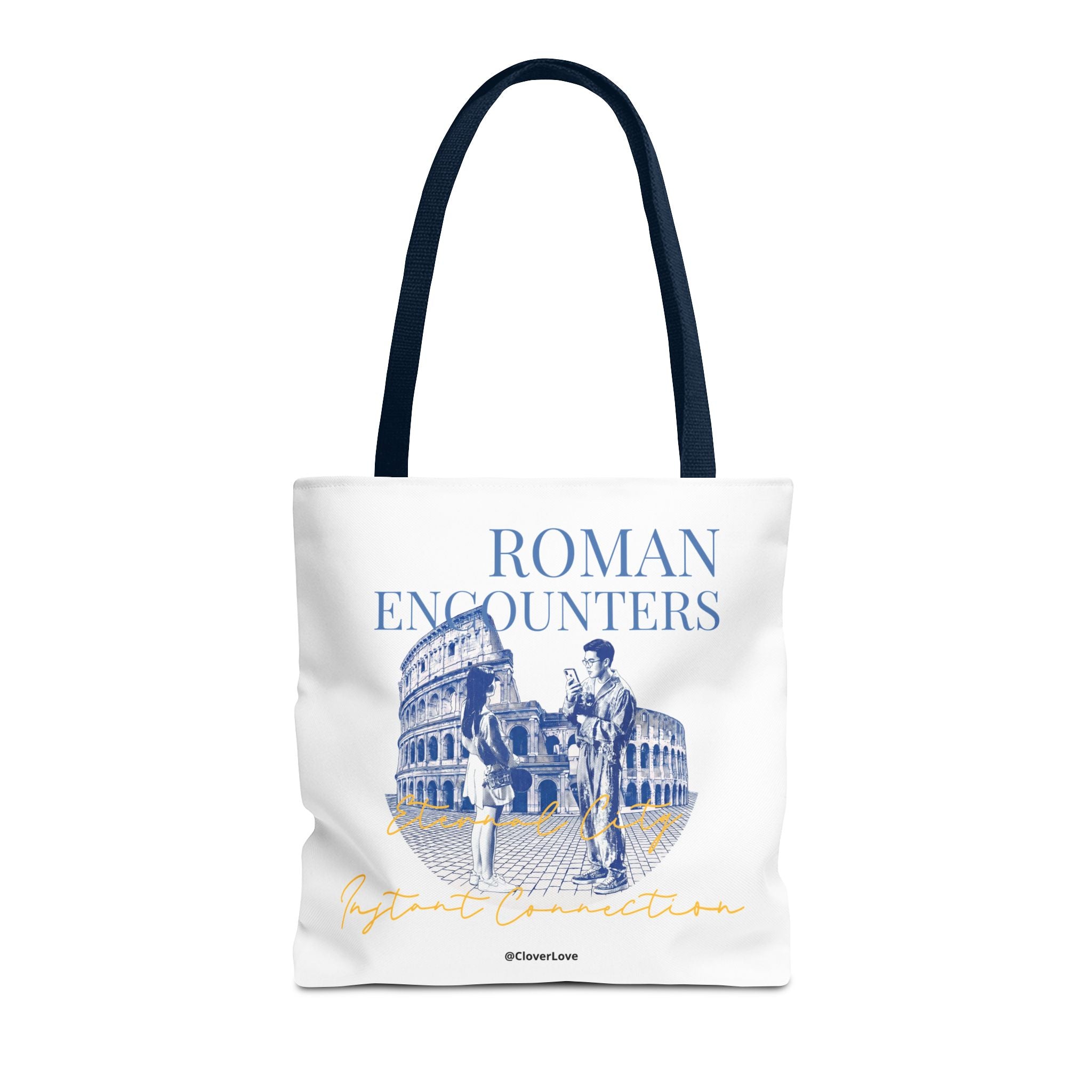 Roman Encounter Travel Tote Bag | Vintage Italy Rome Colosseum Canvas Tote Bag for Travel Lovers