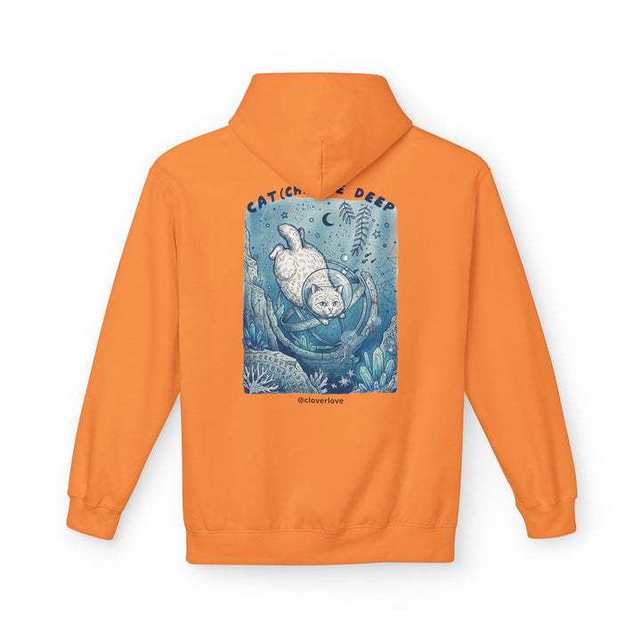 Katzen-Tiefseeabenteuer-Kapuzenpulli | Vintage Ozeanforscher Grafik-Sweatshirt