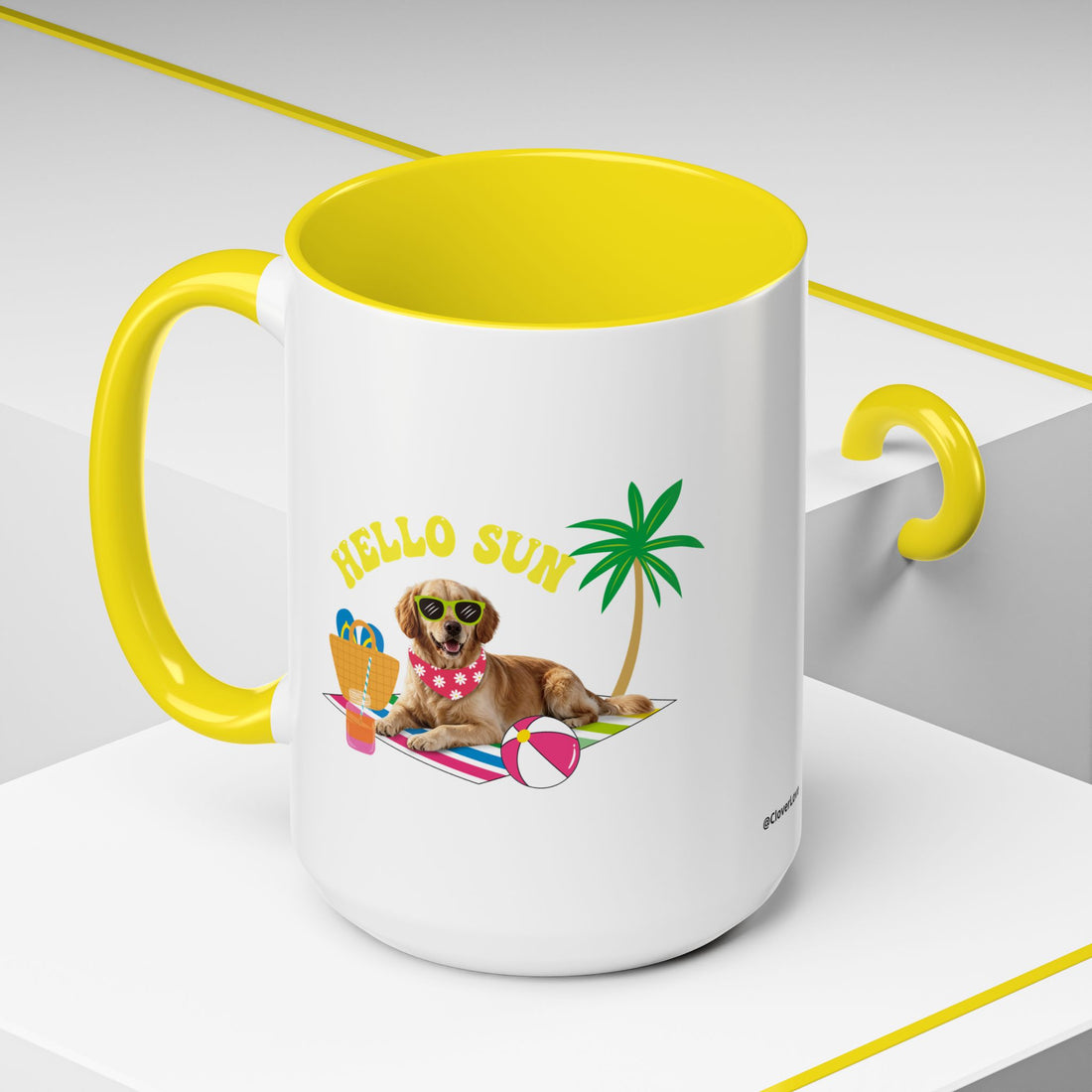 Süße Sommer Hunde-Tasse | Personalisierte Hunde-Foto-Kaffeetasse mit individuellem Text
