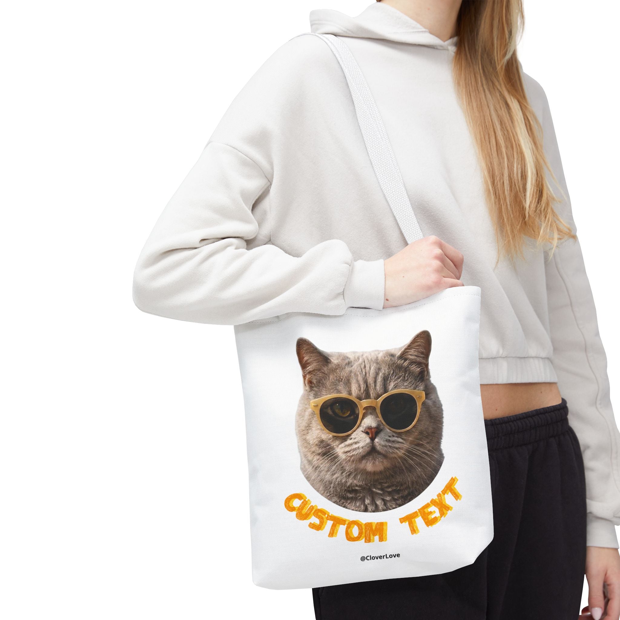 Summer Cat Tote Bag | Funny Cat Lover Beach Canvas Bag