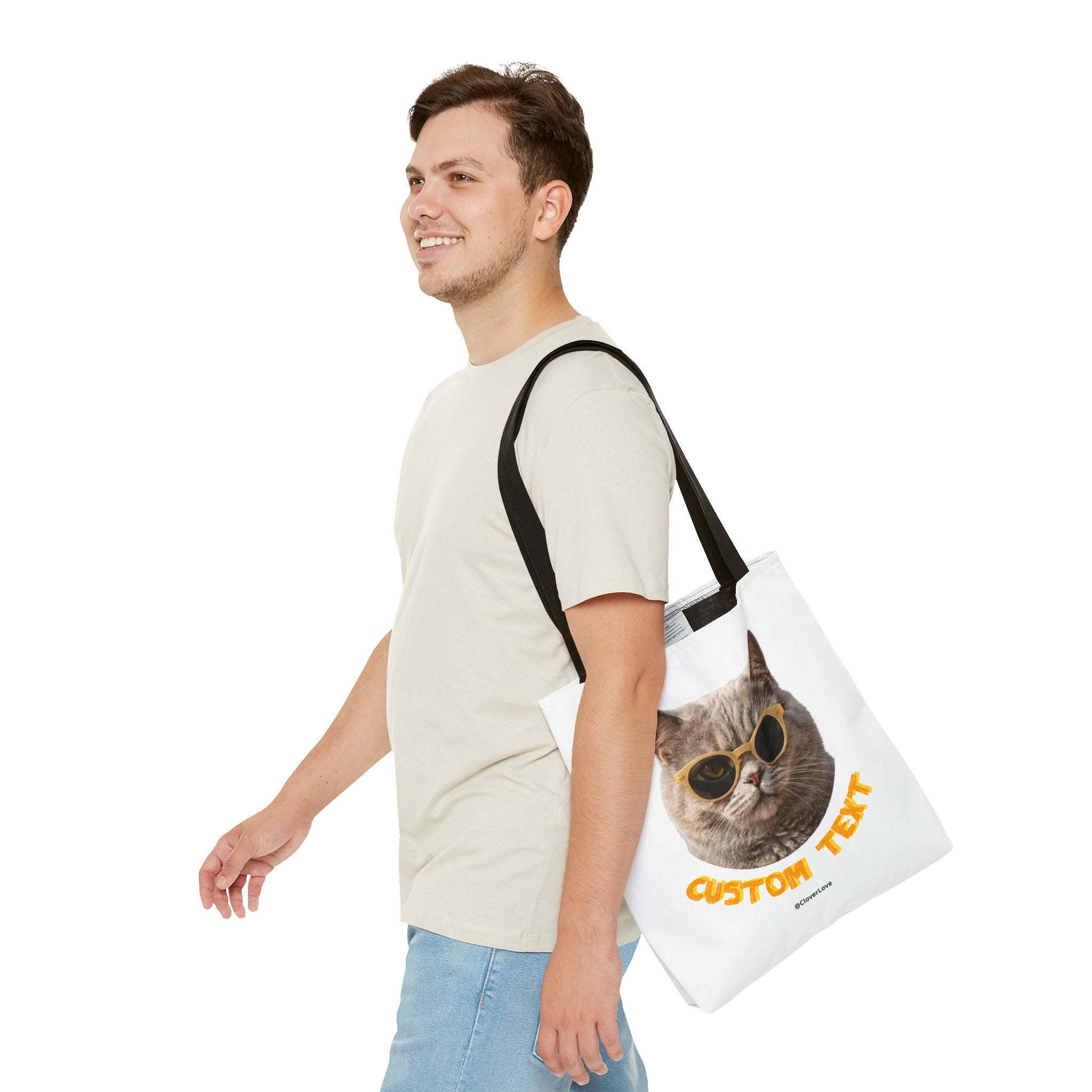 Summer Cat Tote Bag | Funny Cat Lover Beach Canvas Bag