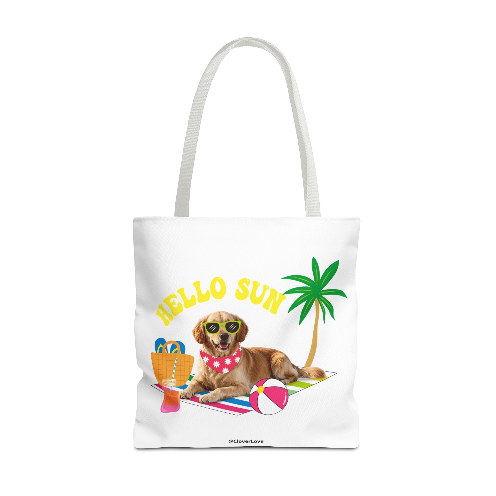 Funny Dog Tote Bag | Personalized Pet Photo Summer Canvas Bag