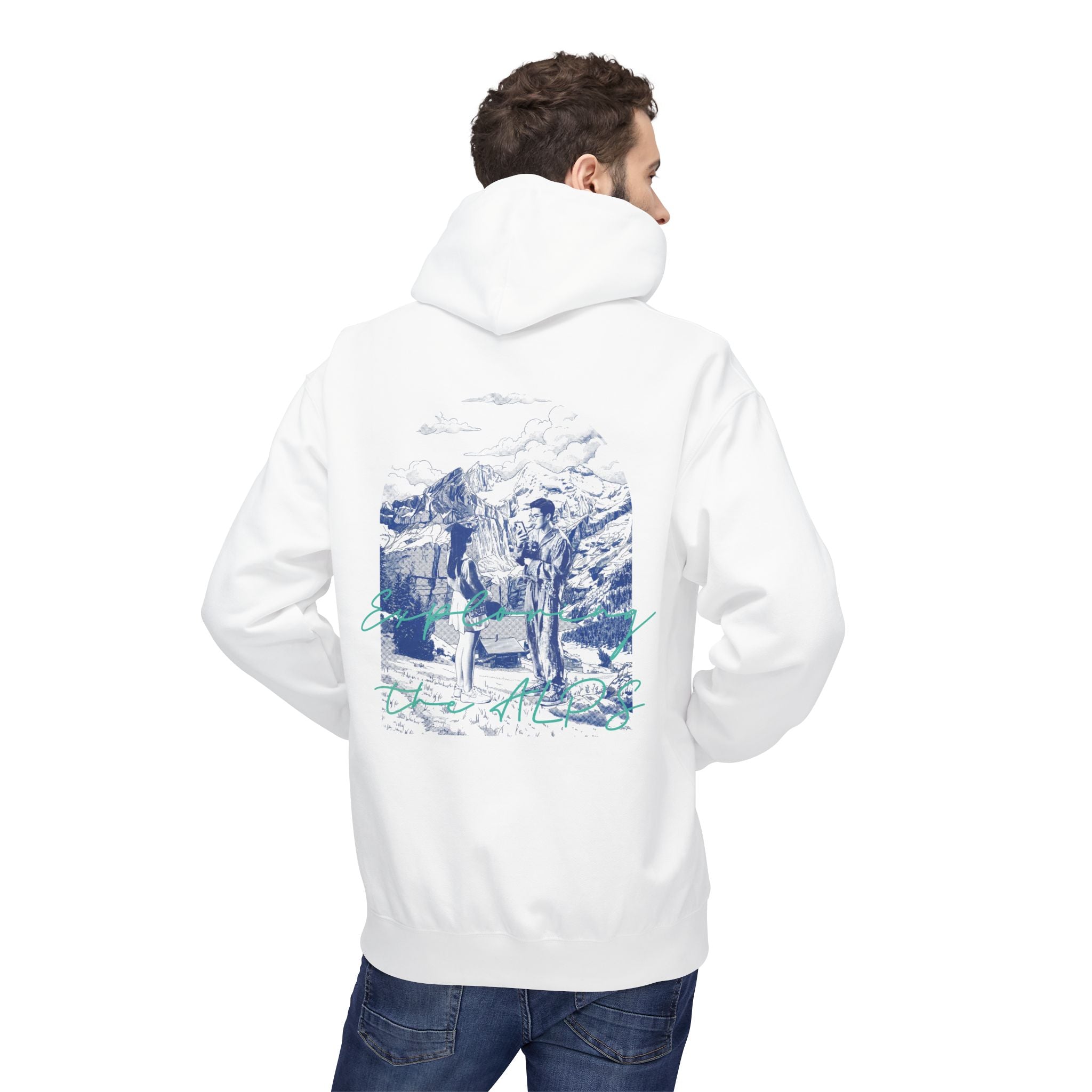 Mountain Travel Hoodie | Adventure Landscape Graphic Pullover