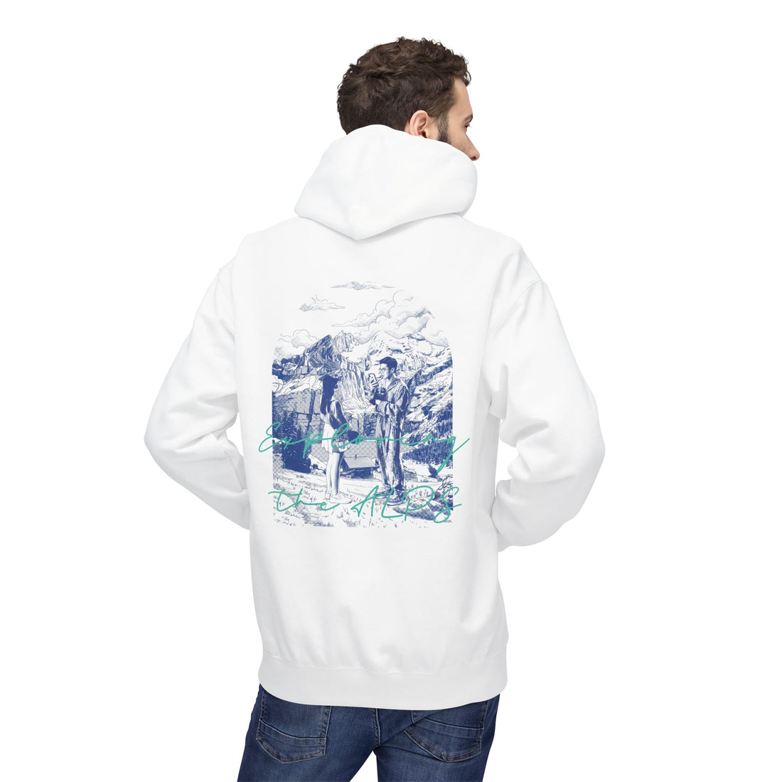 Mountain Travel Hoodie | Adventure Landscape Graphic Pullover