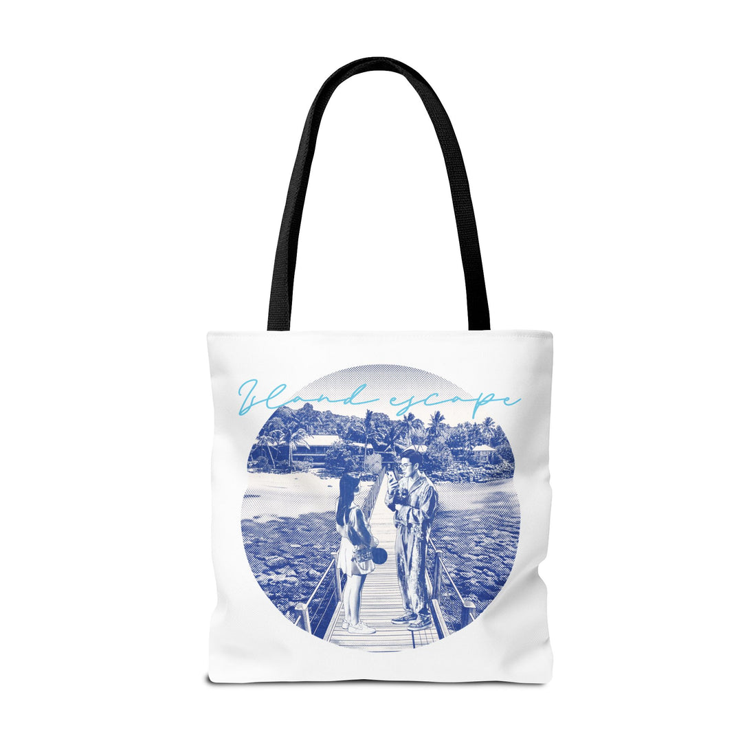Island Escape Tote Bag | Vintage Beach Travel Canvas Bag
