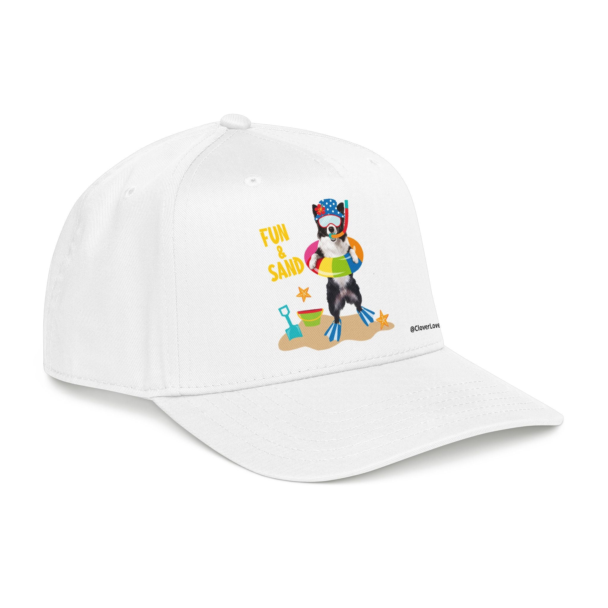 Custom Summer Beach Dog Hat, Fun & Sand Pet Baseball Cap, Personalized Dog Lover Gift