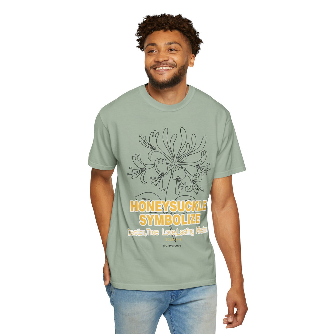 Honeysuckle Flower T-Shirt - Botanical Graphic Shirt for Flower Lovers