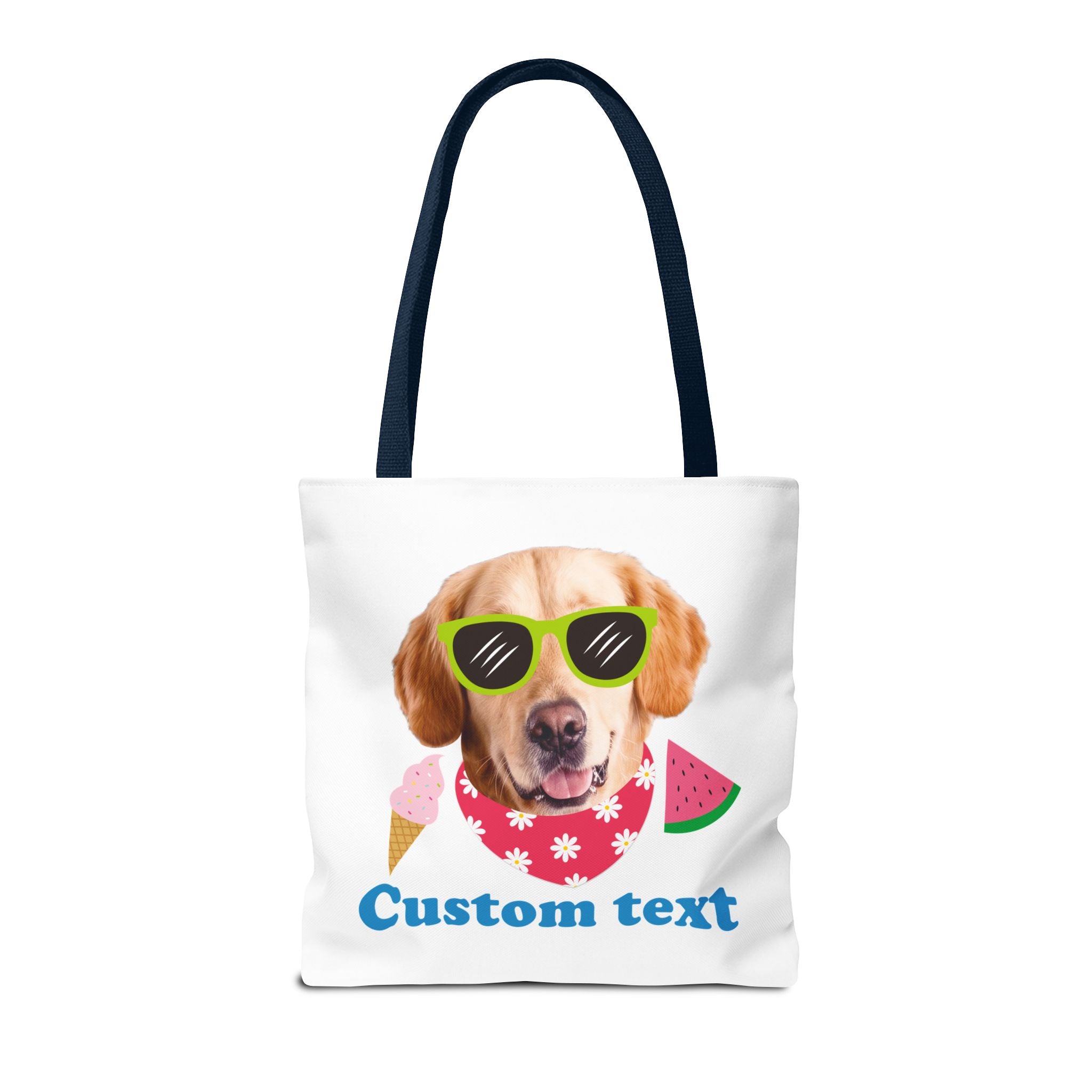 Funny Dog Tote Bag | Personalized Pet Photo Summer Canvas Bag