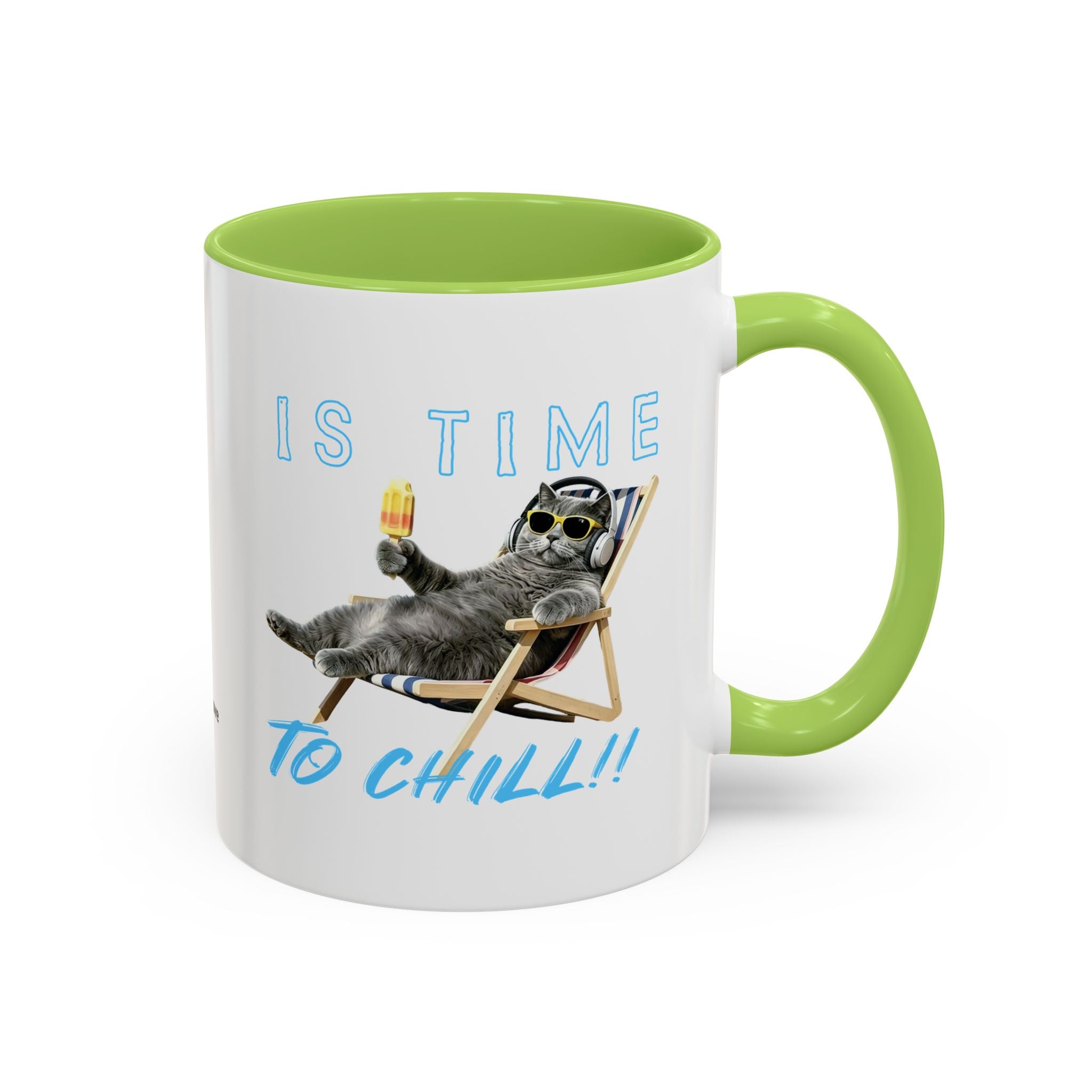 Chill Cat Summer Mug | Personalized Cat Photo Coffee Cup With Custom Text