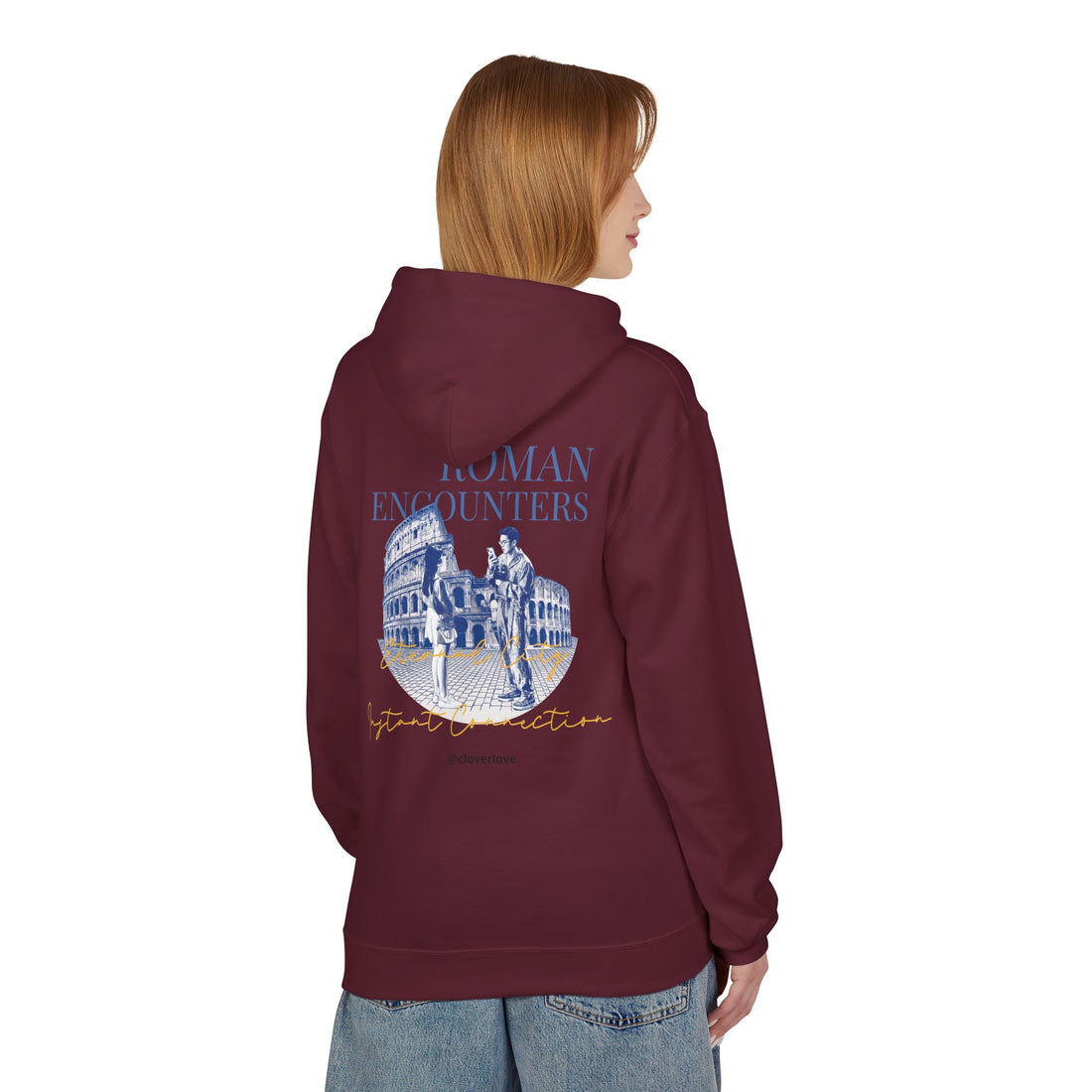 Kapuzenpullover „Römische Begegnungen“ | Kolosseum Reise-Wahrzeichen Sweatshirt