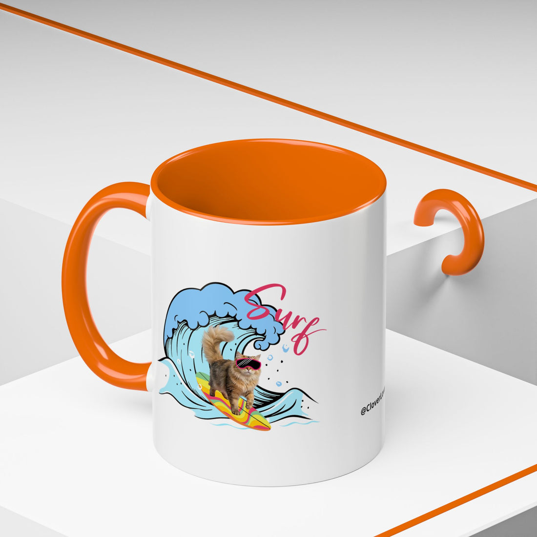 Summer Diving Dog Mug | Personalized Dog Photo Coffee Cup With Custom Text