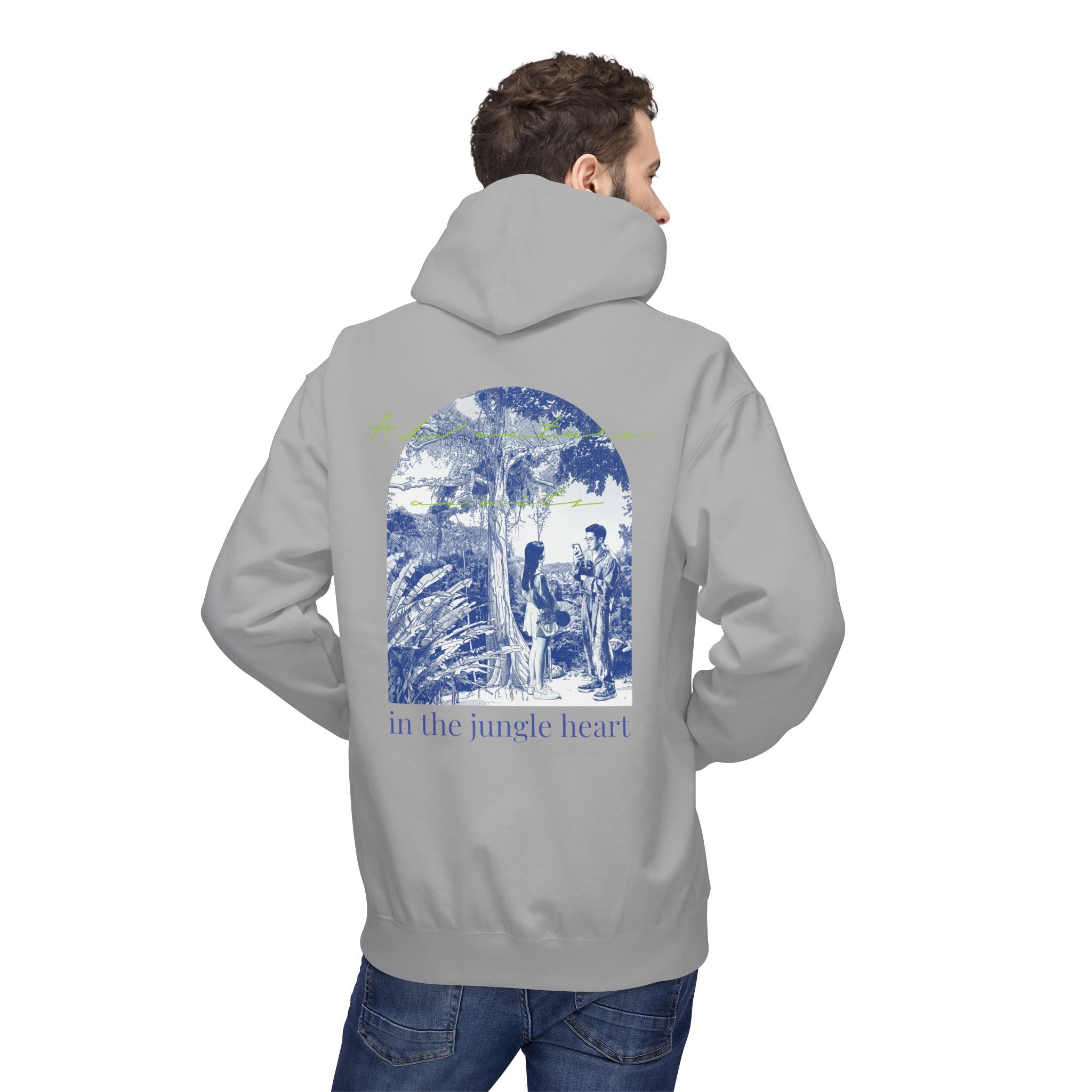 Jungle Adventure Hoodie – Vintage Tropical Travel Graphic Pullover Sweatshirt