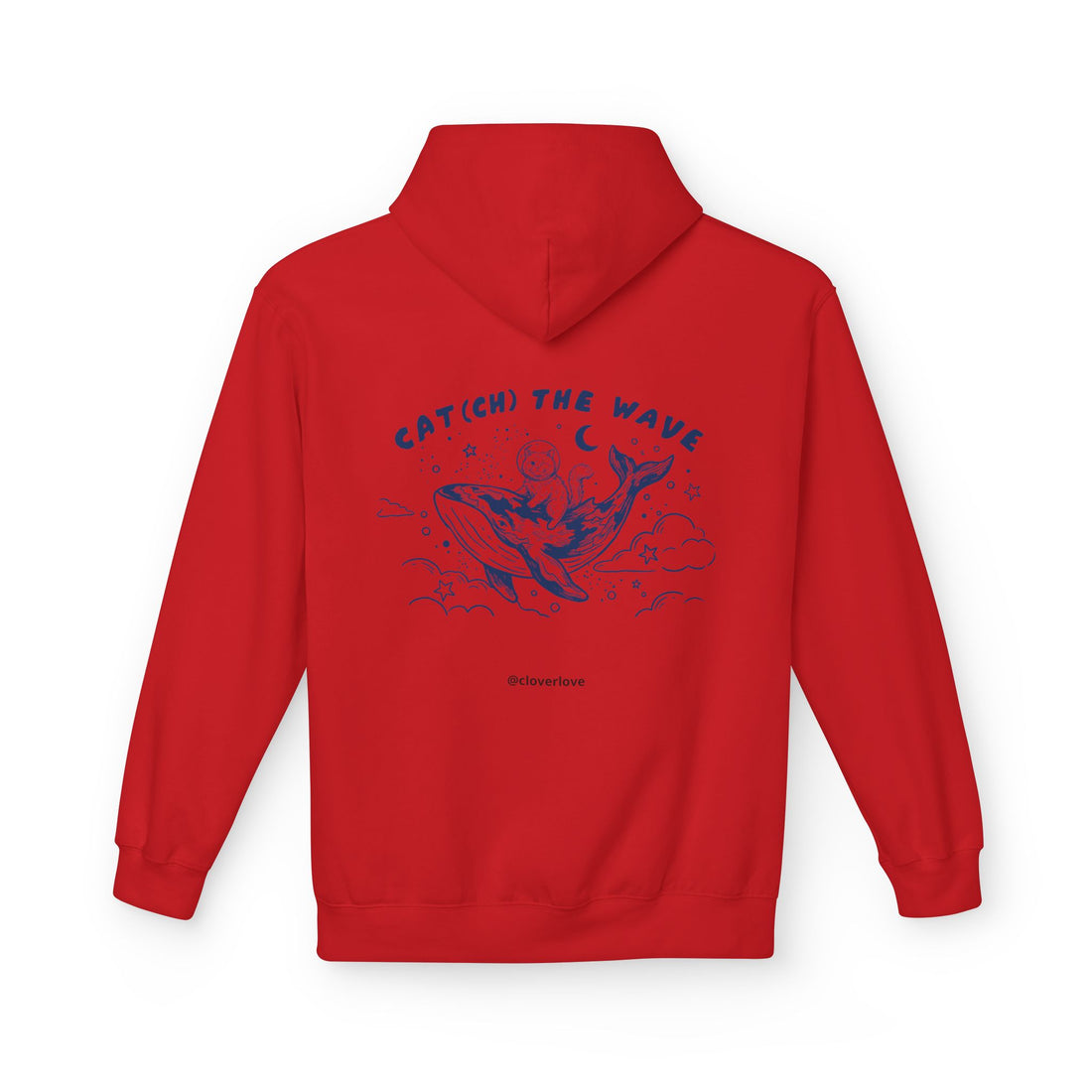 Katzen-Wal-Abenteuer-Kapuzenpulli | Vintage-Ozean-Grafik-Sweatshirt