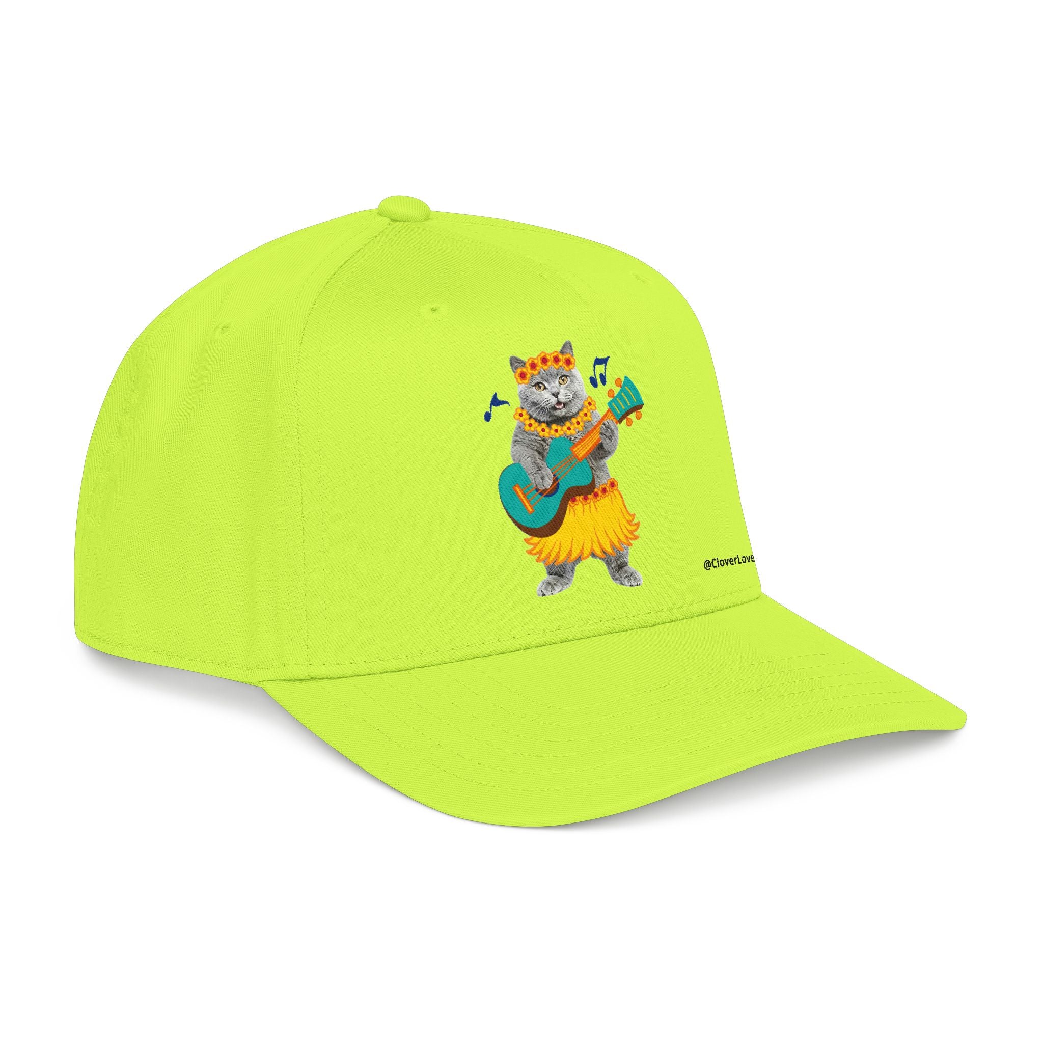 Summer Cat Guitar Hat – Personalized Pet Lover Baseball Cap, Fun Beach Vacation Gift