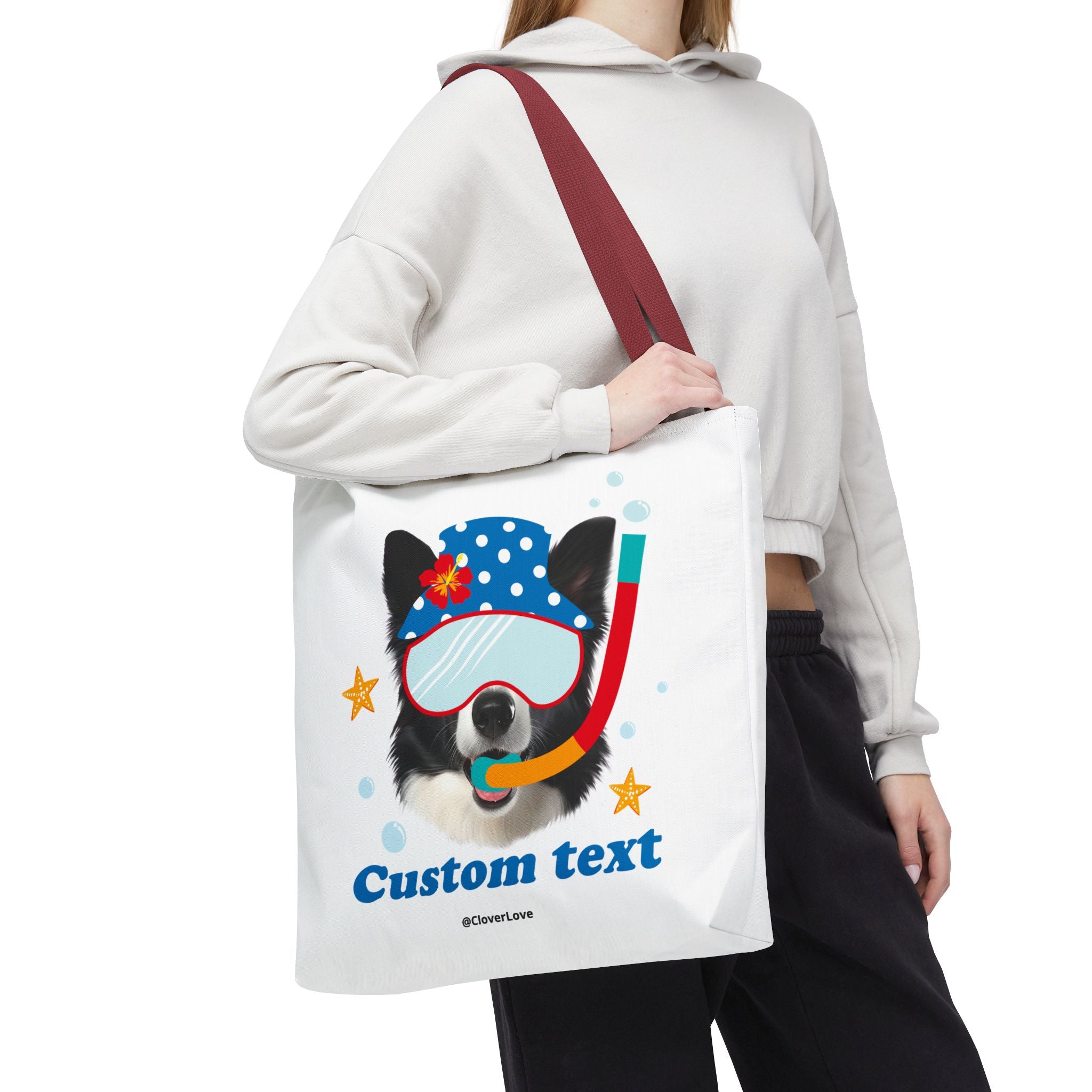 Custom Dog Tote Bag | Personalized Pet Photo Summer Canvas Bag
