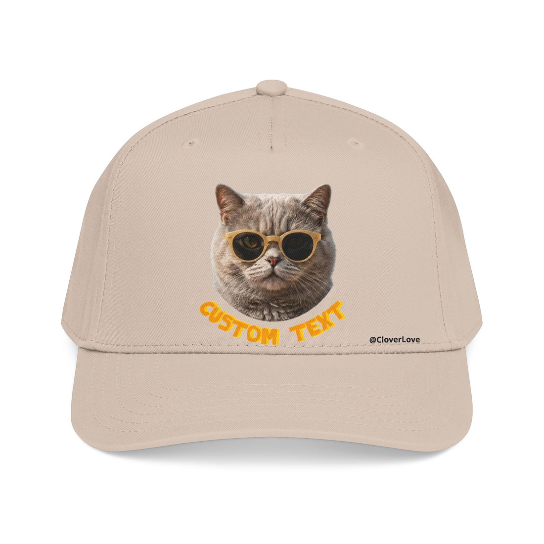 Custom Cat Baseball Cap, Personalized Summer Cat Hat with Sunglasses, Cute Pet Lover Gift