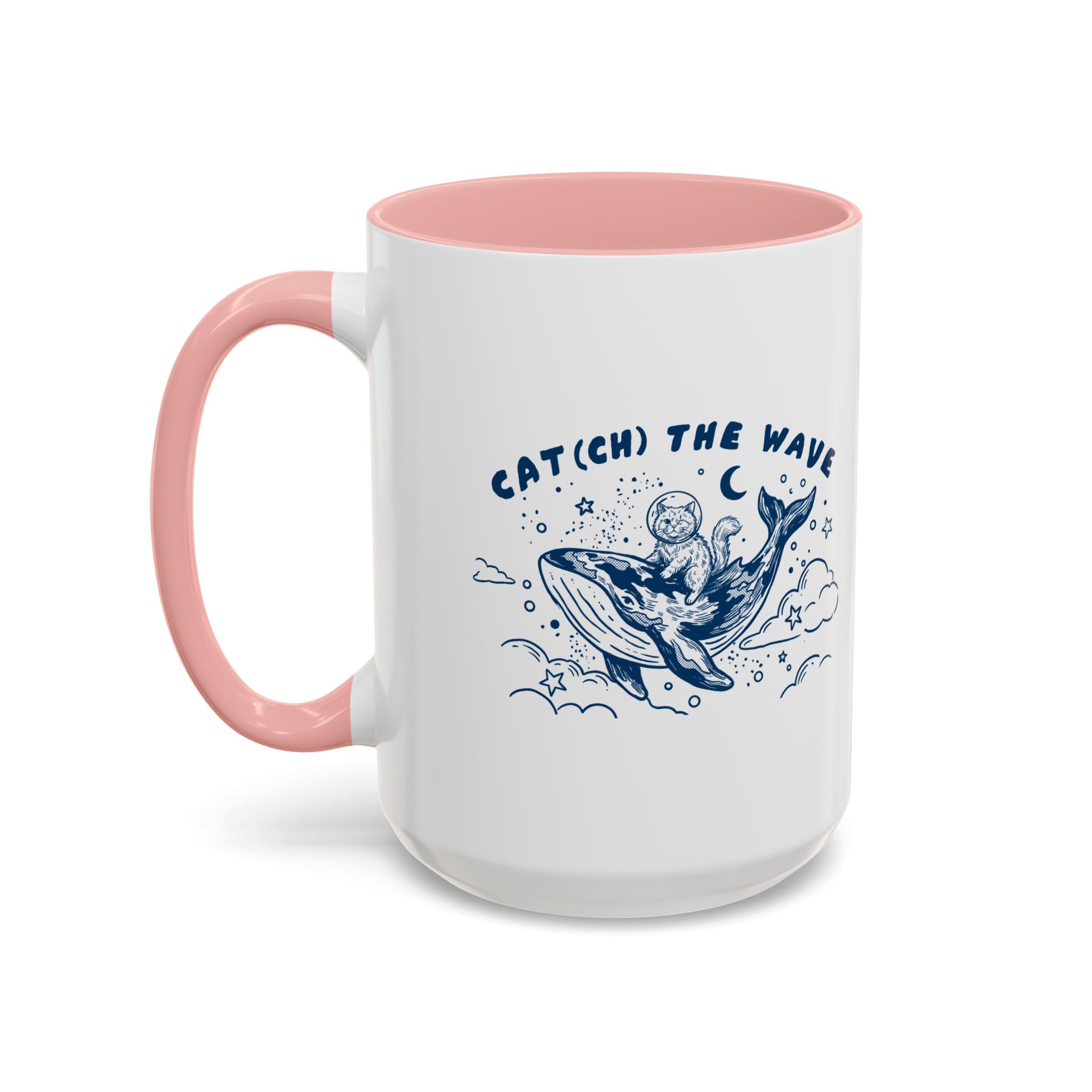 Cat's Wave Adventure Mug - Cute Cat Whale Ocean Coffee Cup