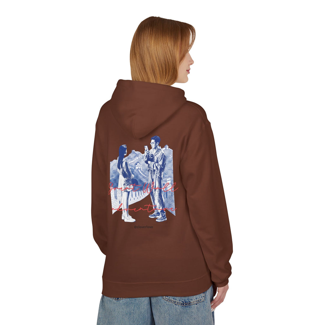 Abenteuer-Kapuzenpulli "Große Mauer" – Sommer-Fernweh-Sweatshirt
