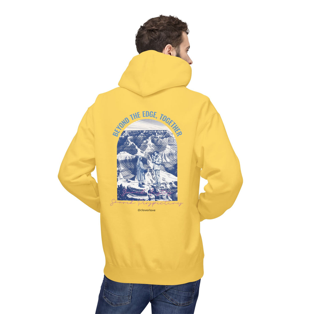 Beyond The Horizon Personalisierter Reise-Hoodie, Landschaftswahrzeichen Paar Geschenk