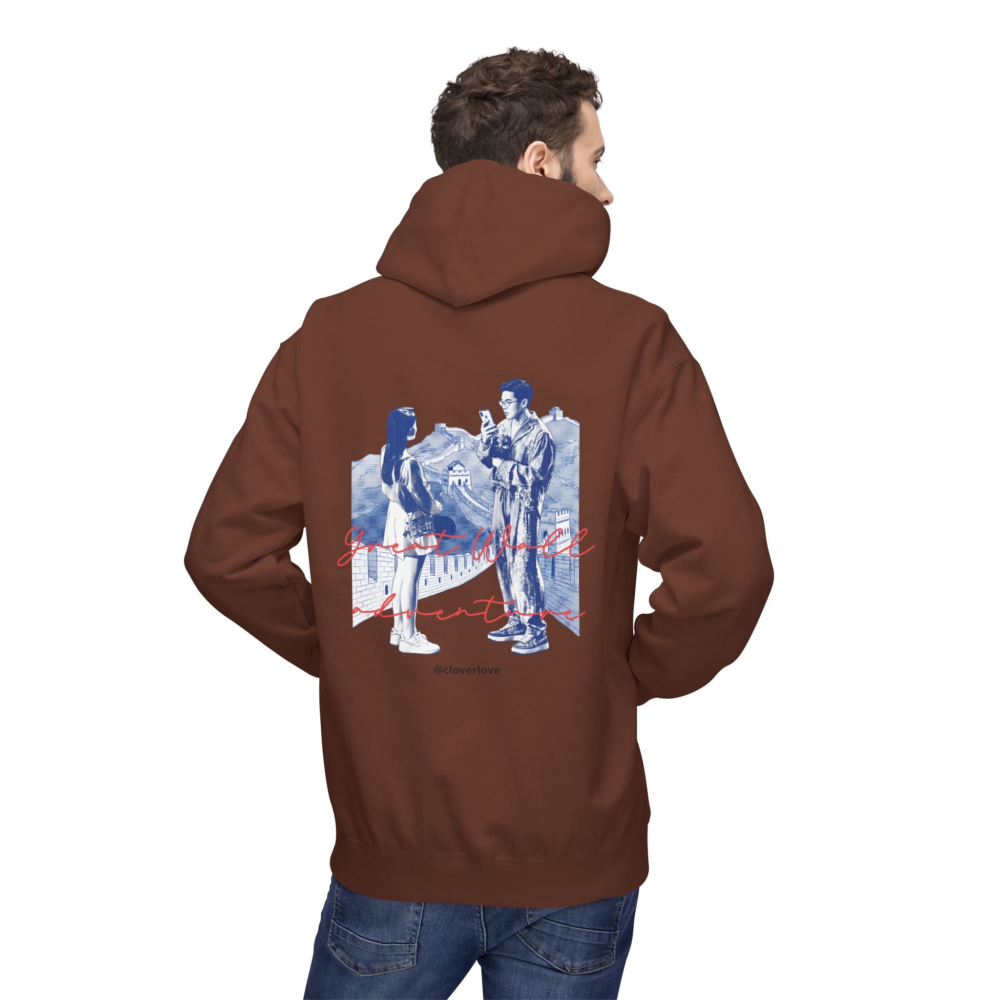 Abenteuer-Kapuzenpulli "Große Mauer" – Sommer-Fernweh-Sweatshirt