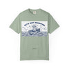 Cat’s Skiff Adventure T-Shirt - Vintage Ocean Boat Graphic Tee for Cat Lovers