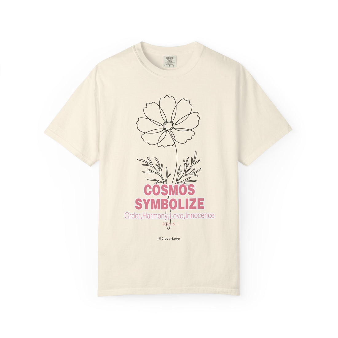 Cosmos Flower T-Shirt - Botanical Graphic Shirt for Flower Lovers