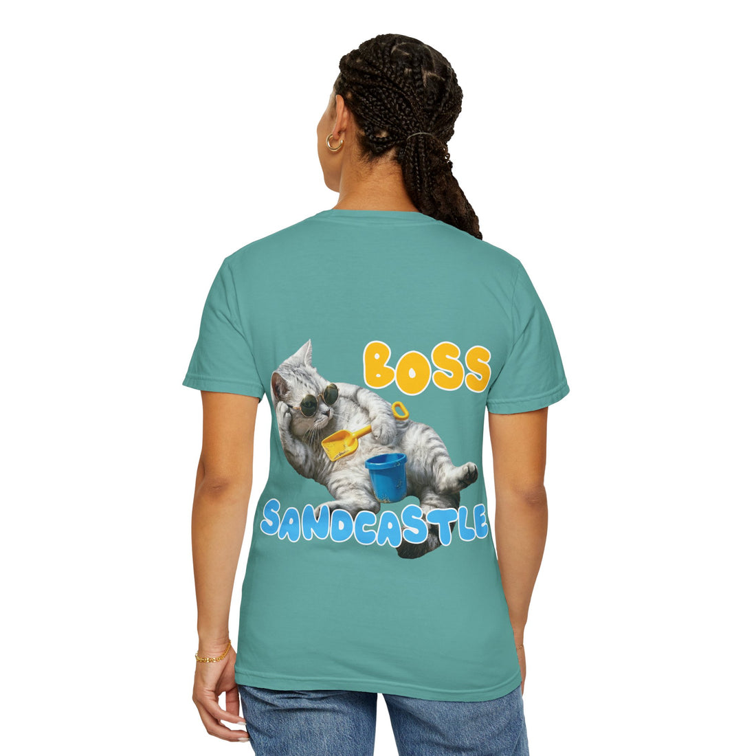 Custom Cat Summer T-Shirt - Funny Beach Cat Tee, Cat Lover Gift