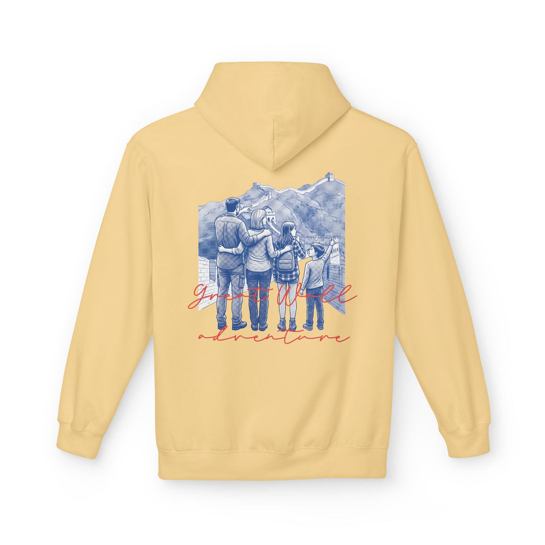 Great Wall Family Adventure Hoodie – Vintage Travel Landmark Graphic Pullover Sweatshirt