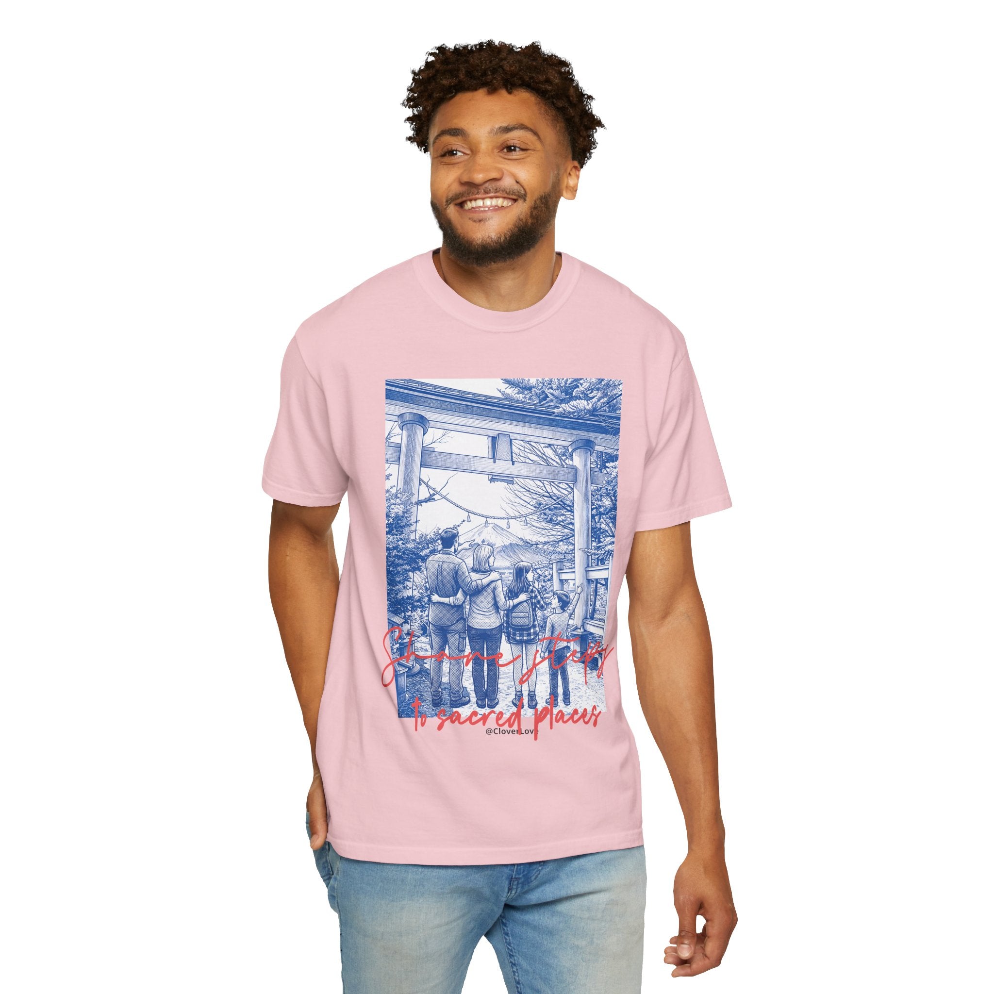 Custom Japan Landmark T-Shirt - Vintage Shrine Adventure Tee, Travel Lover Gift