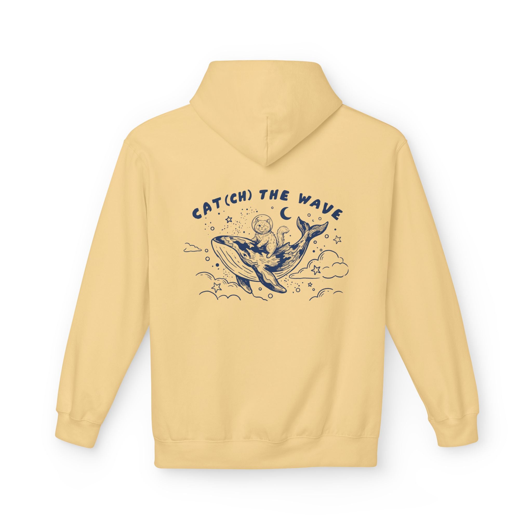 Cat Whale Adventure Hoodie | Vintage Ocean Graphic Sweatshirt