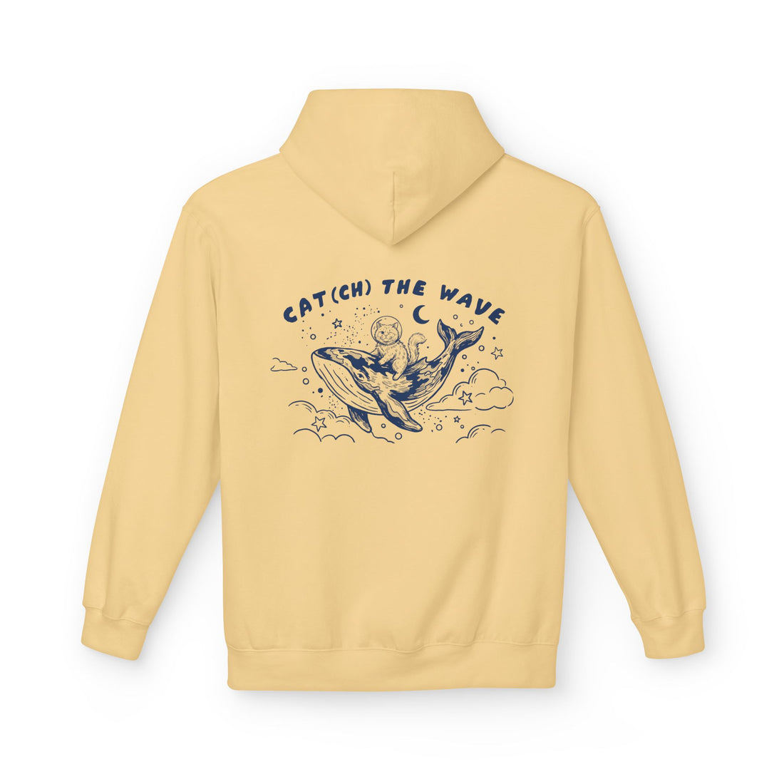 Cat Whale Adventure Hoodie | Vintage Ocean Graphic Sweatshirt