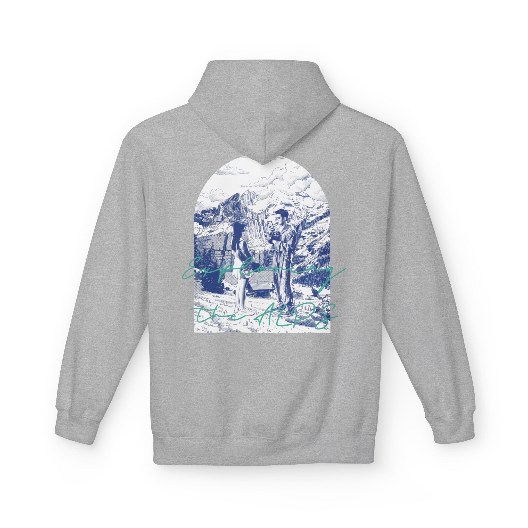 Mountain Travel Hoodie | Adventure Landscape Graphic Pullover