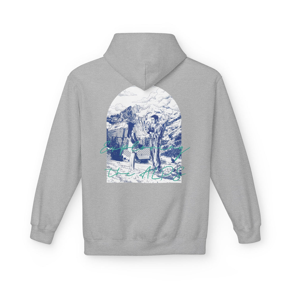 Mountain Travel Hoodie | Adventure Landscape Graphic Pullover